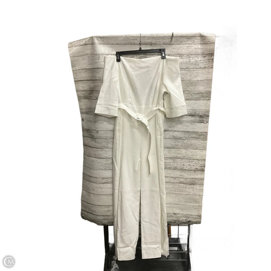 Jumpsuit By Clothes Mentor In White, Size: 10