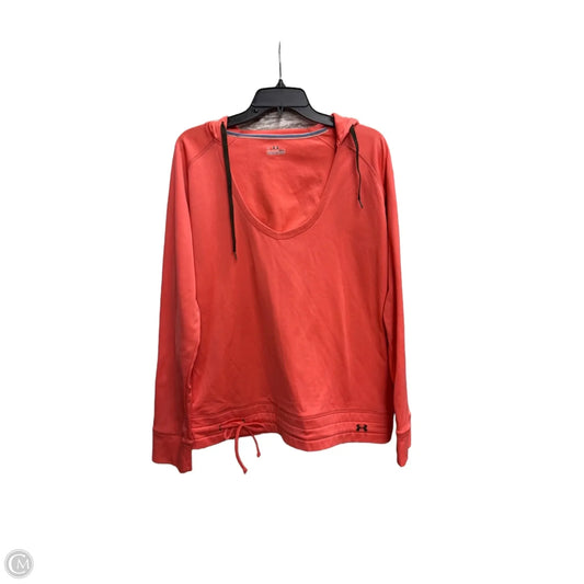Athletic Sweatshirt Hoodie By Under Armour In Orange, Size: Xl