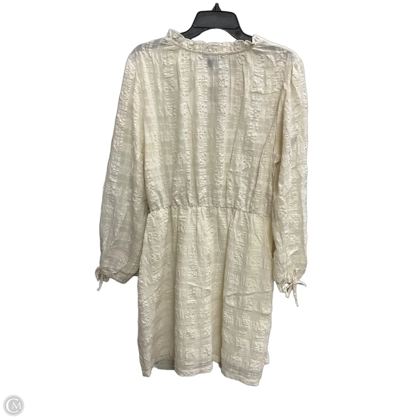 Dress Casual Midi By Saks Fifth Avenue In Cream, Size: Xl