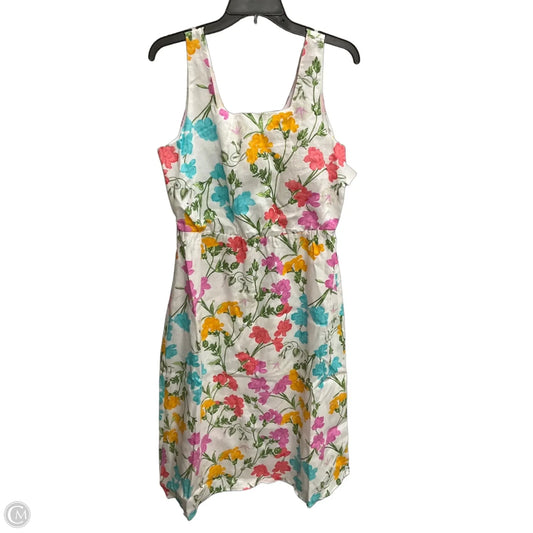 Dress Casual Midi By Saks Fifth Avenue In Floral Print, Size: M