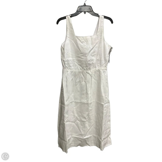Dress Casual Midi By Saks Fifth Avenue In White, Size: S