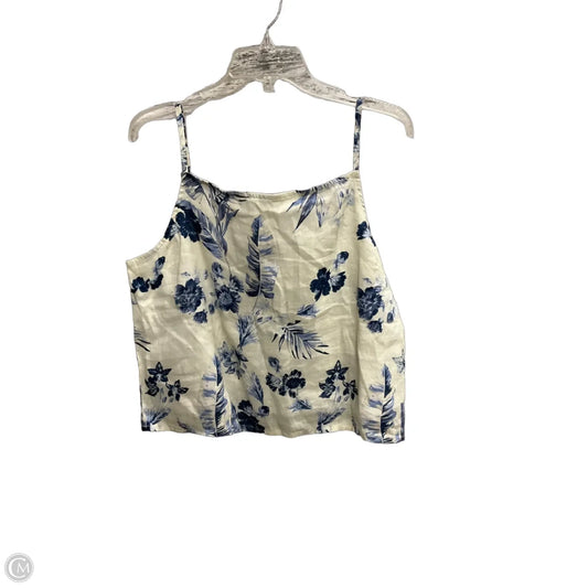 Top Sleeveless By Saks Fifth Avenue In Floral Print, Size: L