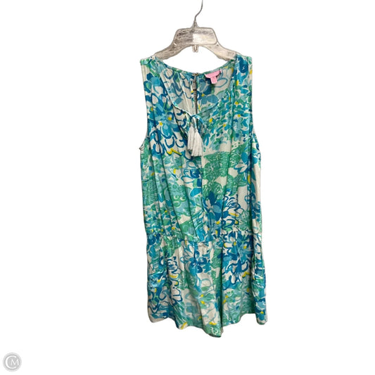 Romper Designer By Lilly Pulitzer In Floral Print, Size: M