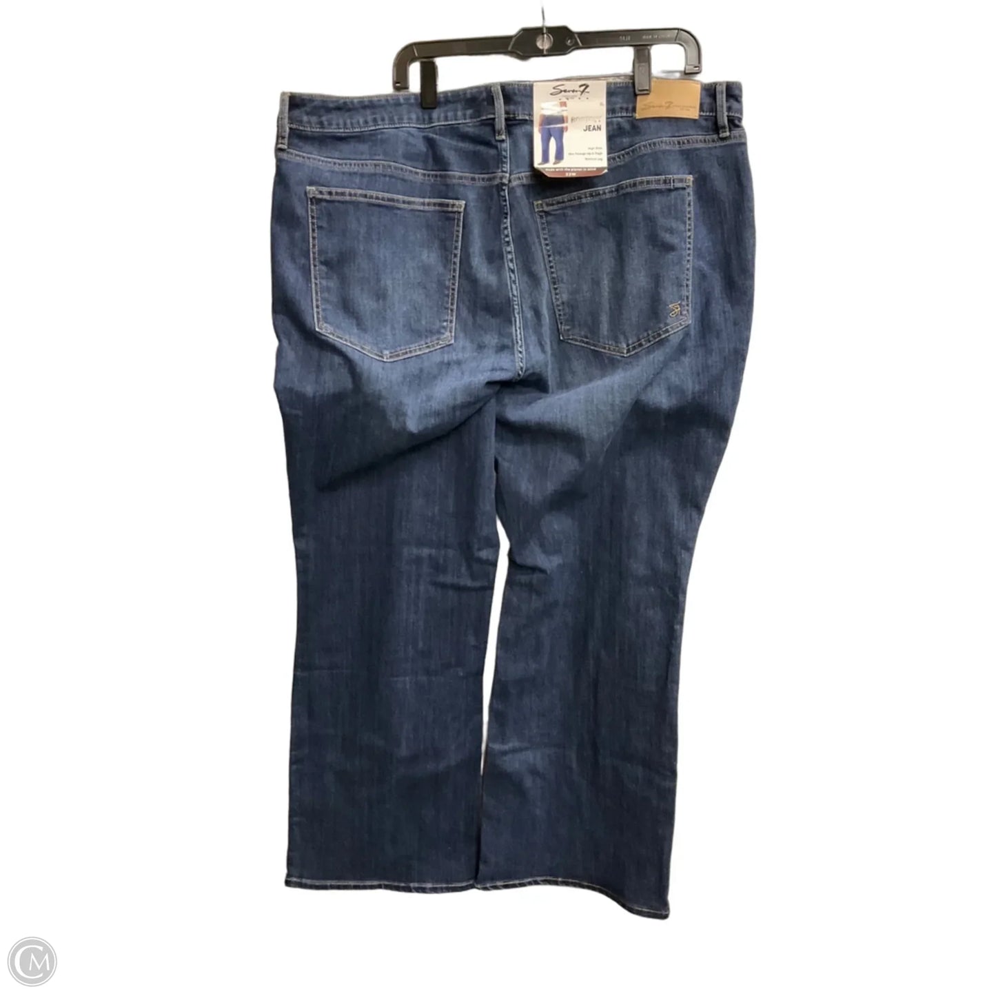 Jeans Wide Leg By Seven 7 In Blue Denim, Size: 22