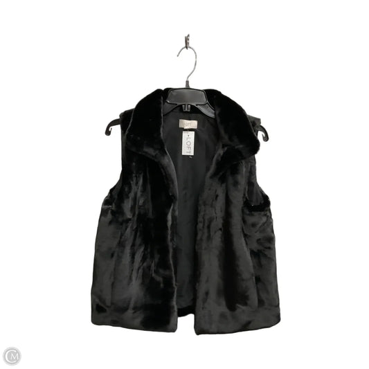 Vest Faux Fur & Sherpa By Loft In Black, Size: Xsp