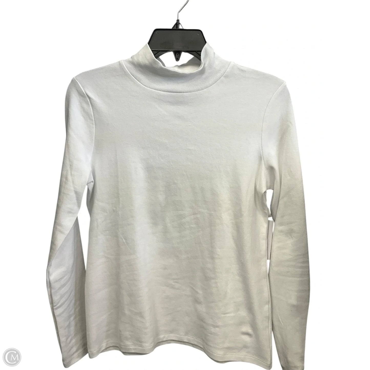 Top Long Sleeve By Croft And Barrow In White, Size: Xsp