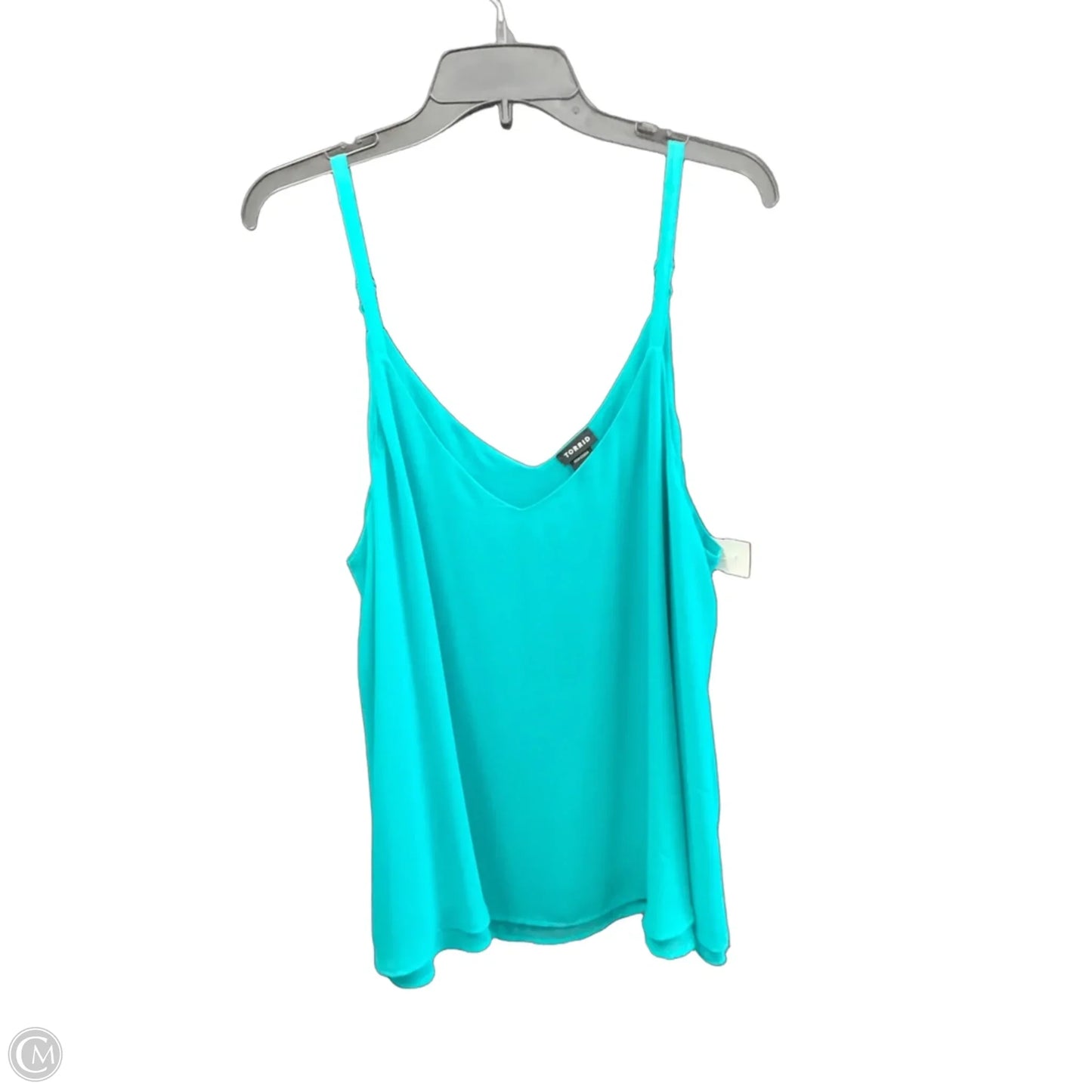 Top Sleeveless By Torrid In Teal, Size: 2x