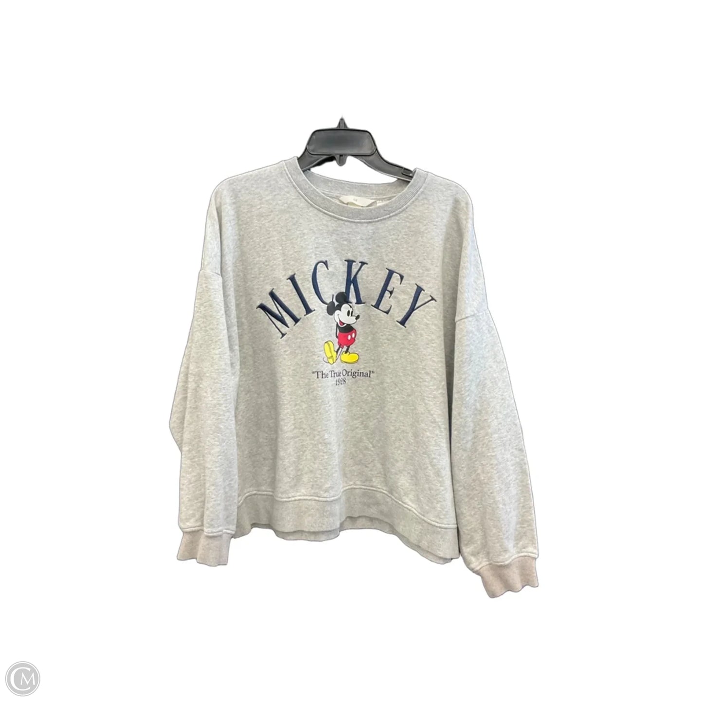 Athletic Sweatshirt Crewneck By H&m In Grey, Size: L