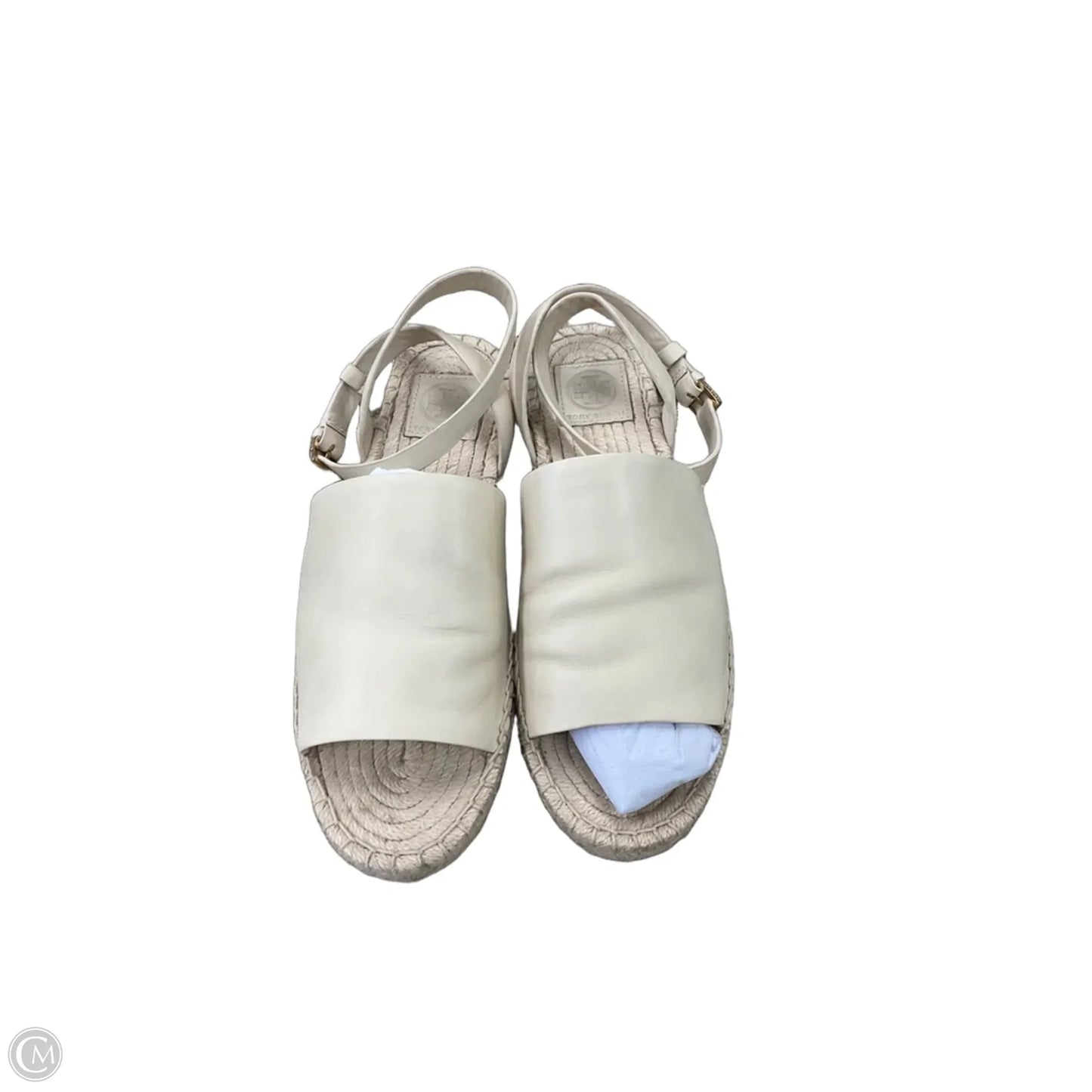 Sandals Designer By Tory Burch In Cream, Size: 9.5