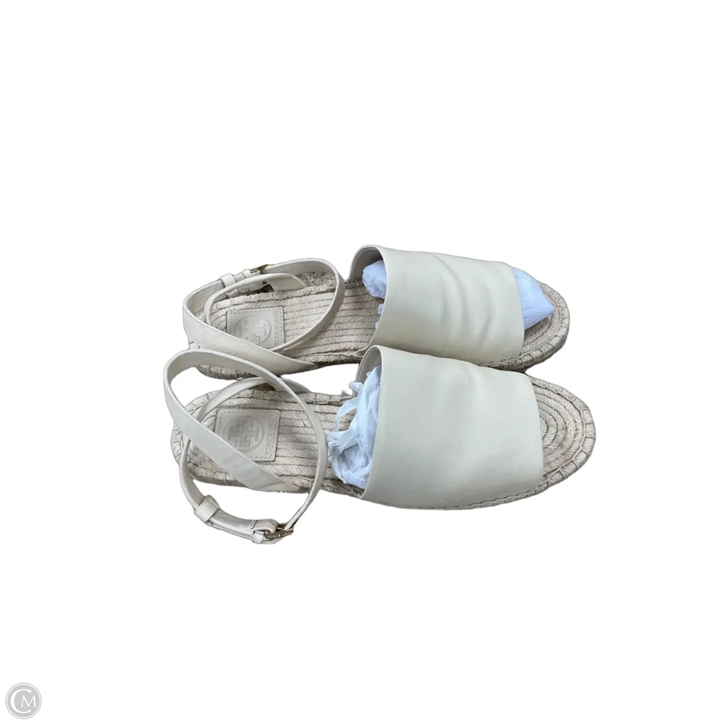 Sandals Designer By Tory Burch In Cream, Size: 9.5