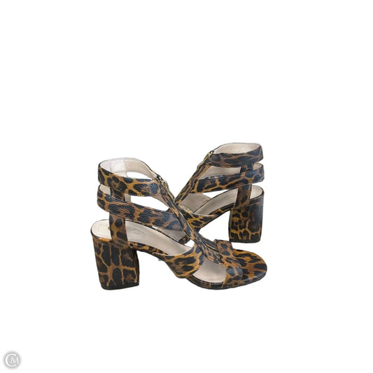Shoes Heels Block By Clothes Mentor In Animal Print, Size: 7.5