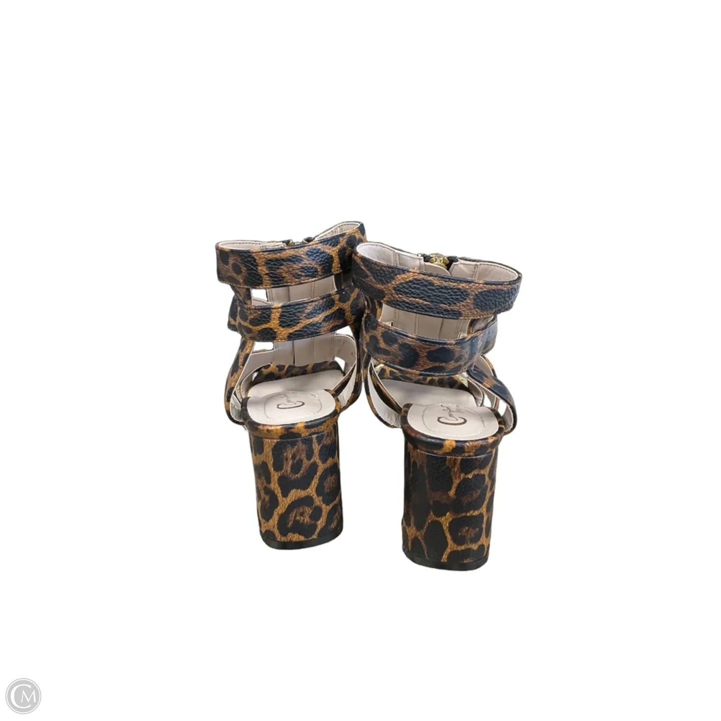 Shoes Heels Block By Clothes Mentor In Animal Print, Size: 7.5