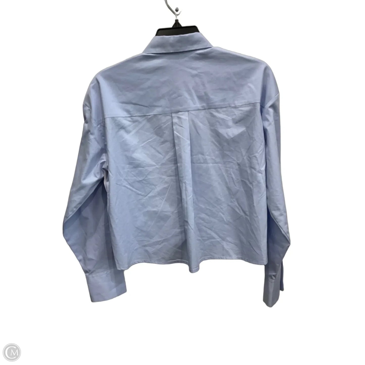 Blouse Long Sleeve By Express In Blue, Size: Xs