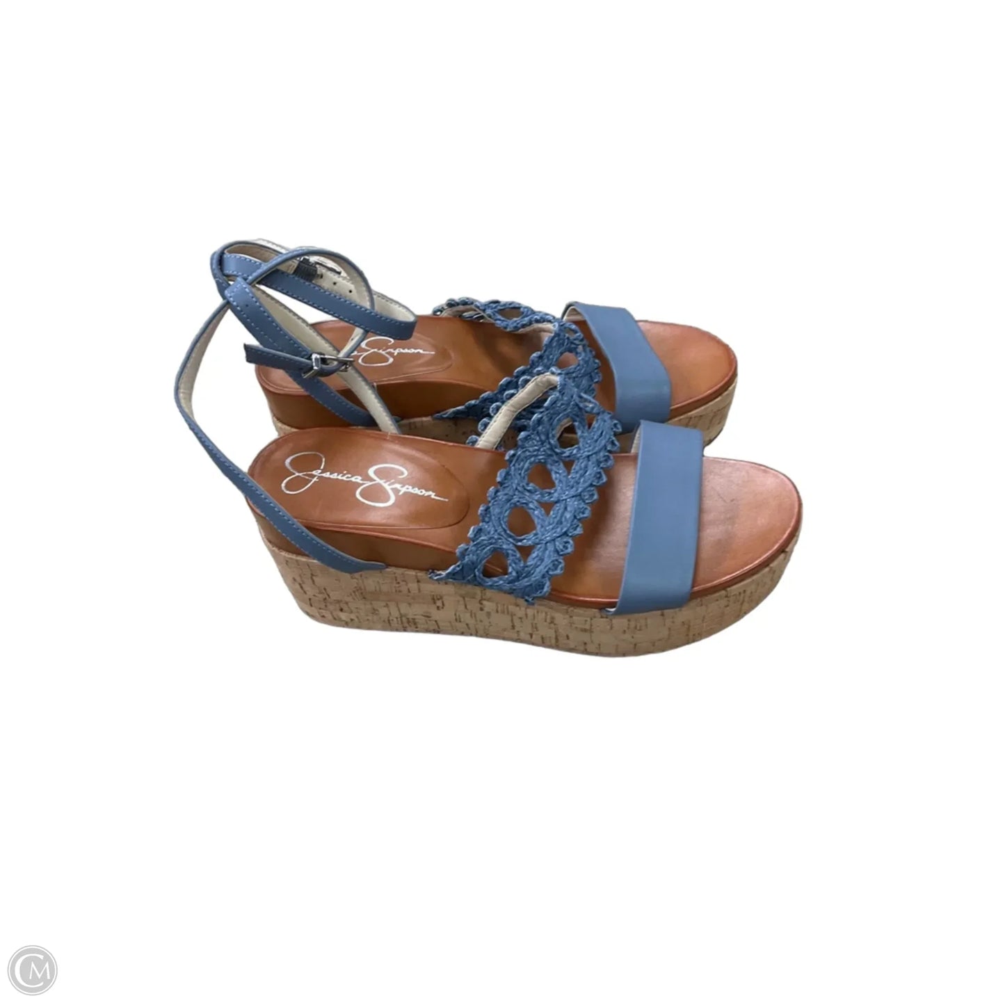 Shoes Heels Platform By Jessica Simpson In Blue, Size: 9