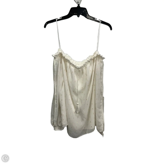 Top Long Sleeve By Guess In Ivory, Size: M
