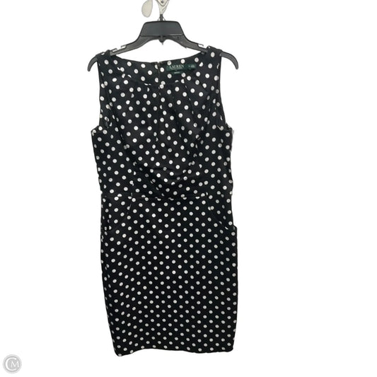 Dress Casual Midi By Lauren By Ralph Lauren In Polkadot Pattern, Size: L