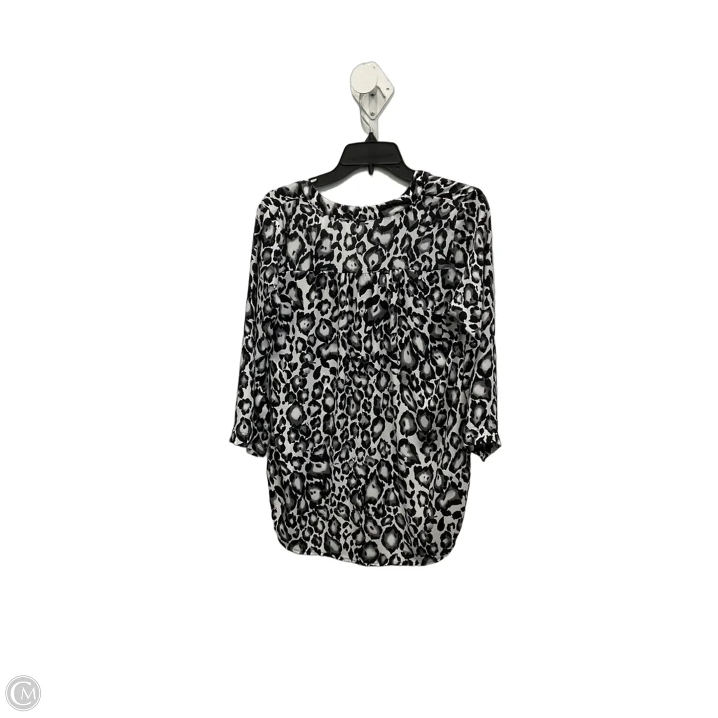 Top 3/4 Sleeve By Clothes Mentor In Black & White, Size: S