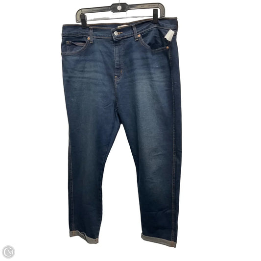 Jeans Wide Leg By Levis In Blue Denim, Size: 14
