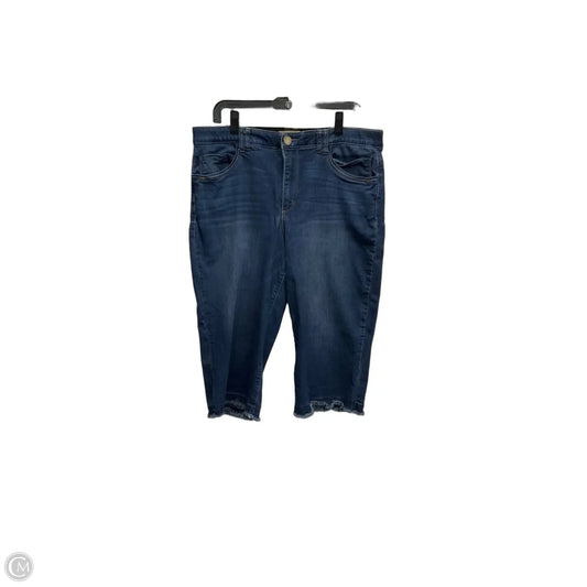 Jeans Cropped By Democracy In Blue Denim, Size: 16