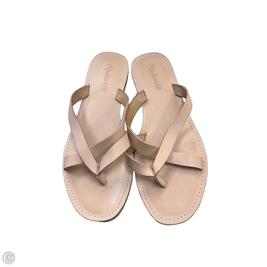 Sandals Flip Flops By Madewell In Tan, Size: 8