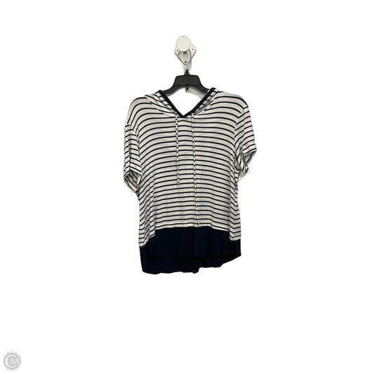 Top Short Sleeve By Christopher And Banks In Striped Pattern, Size: L