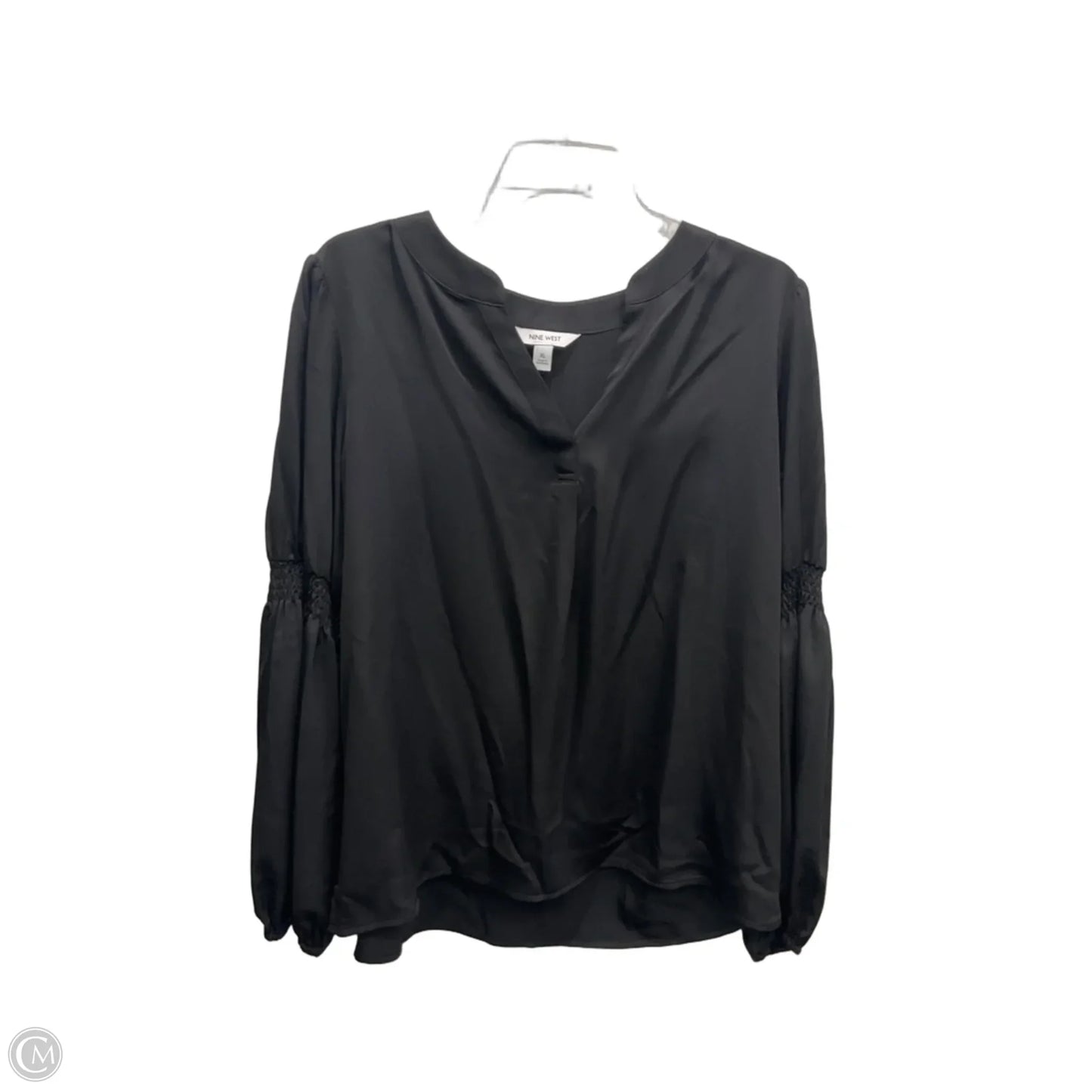 Top Long Sleeve By Nine West In Black, Size: Xl