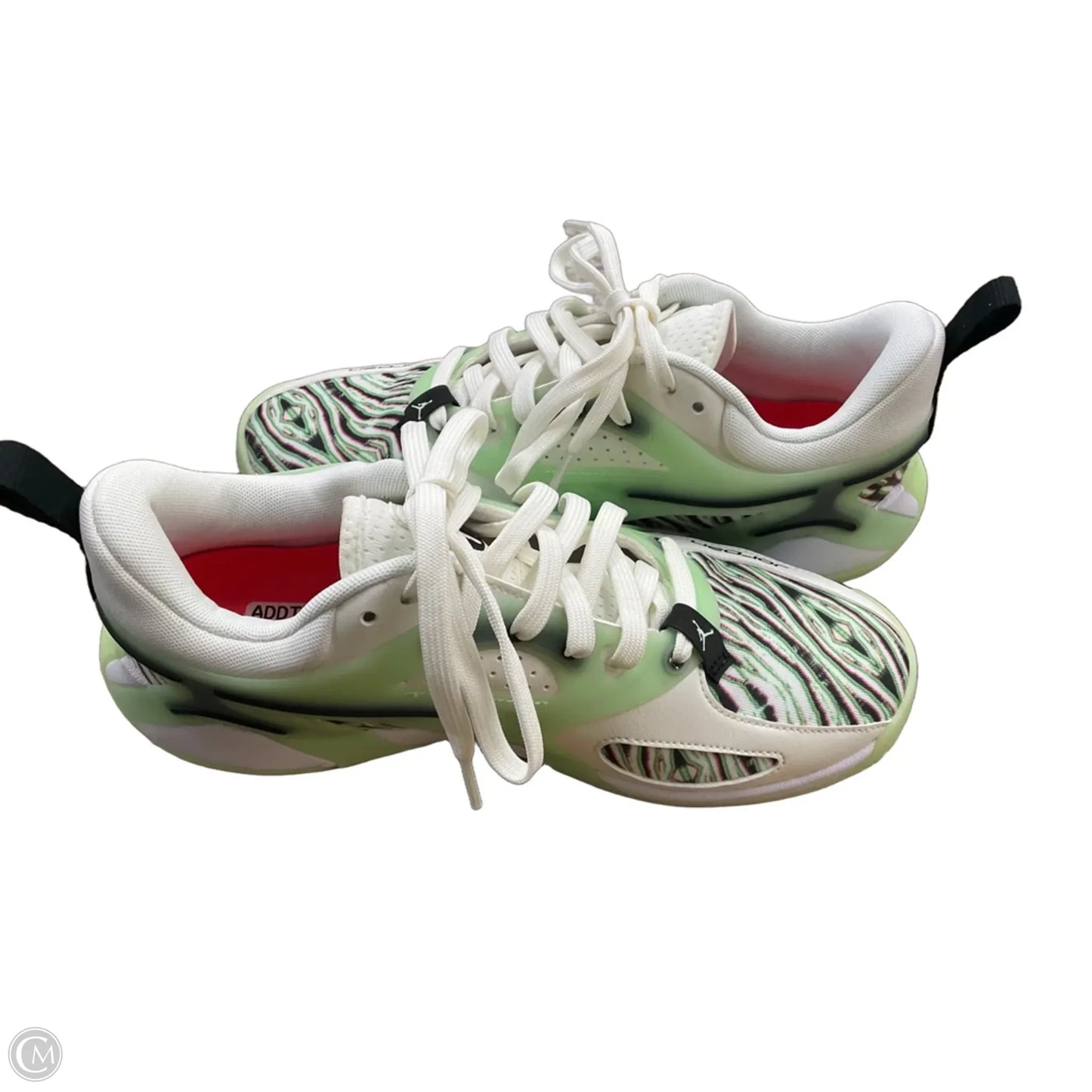 Shoes Luxury Designer By Jordan In Green & White, Size: 9
