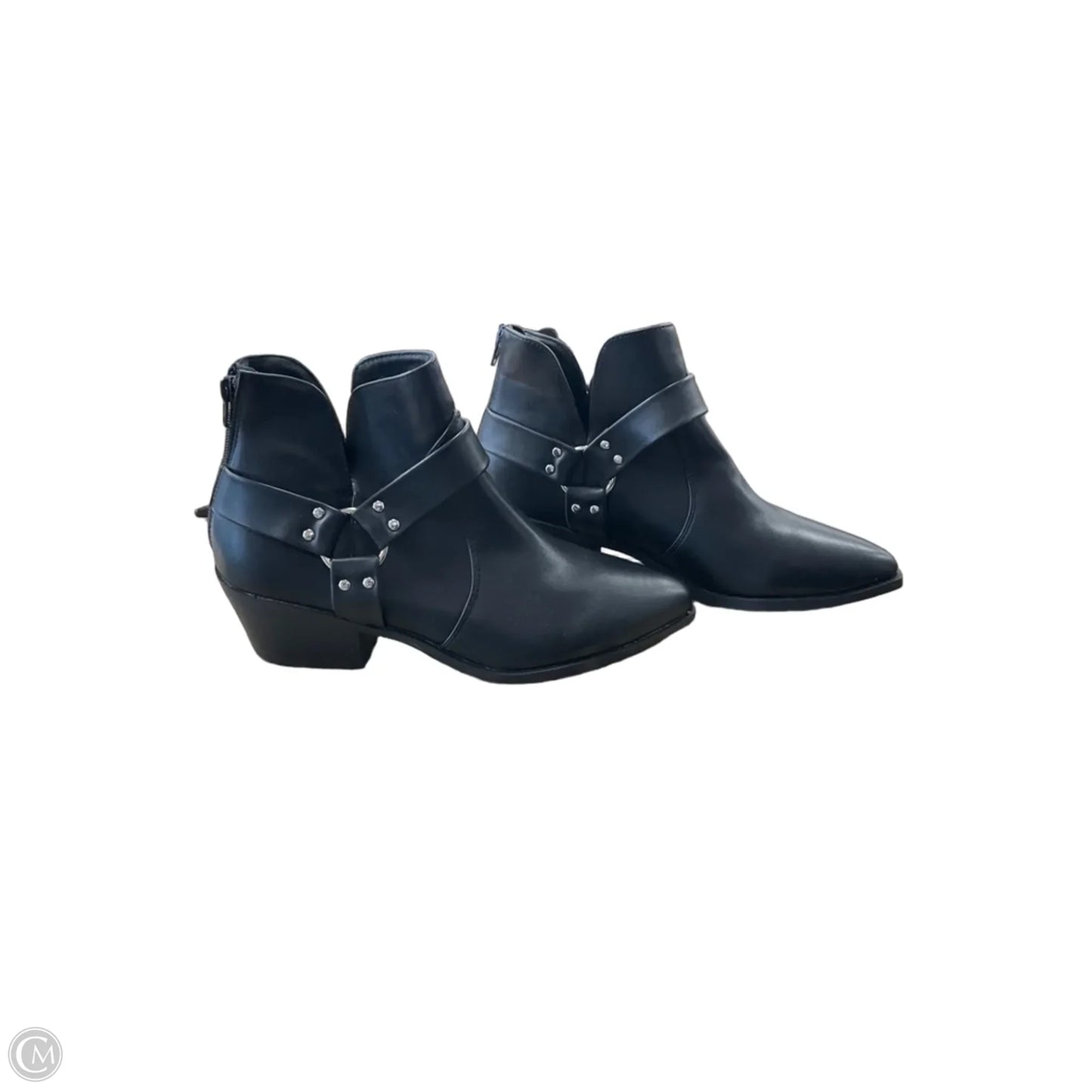 Boots Ankle Heels By Time And Tru In Black, Size: 10