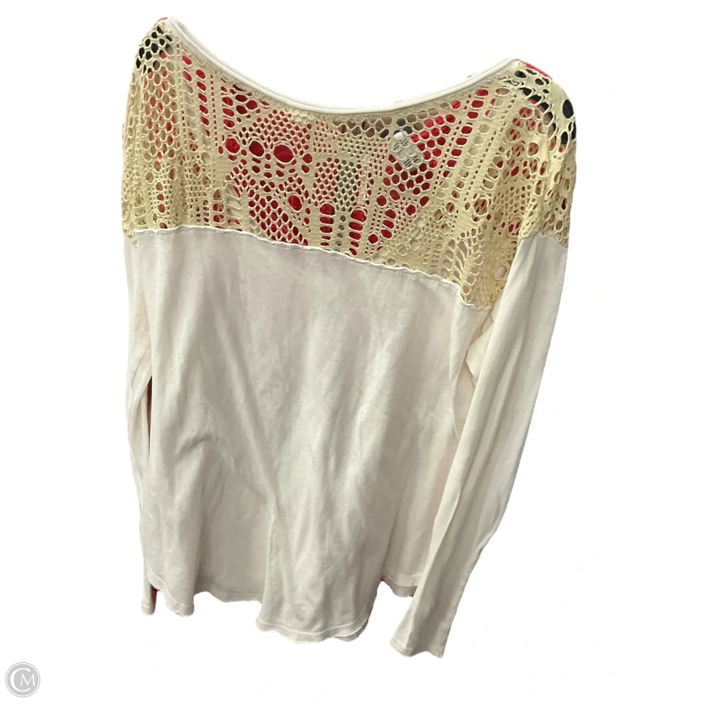 Top Long Sleeve By We The Free In Ivory, Size: Xs