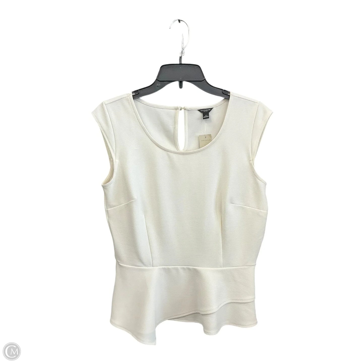 Top Sleeveless By Ann Taylor In Cream, Size: S