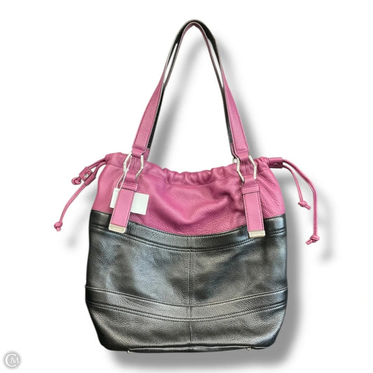 Handbag Leather By Makowsky, Size: Medium