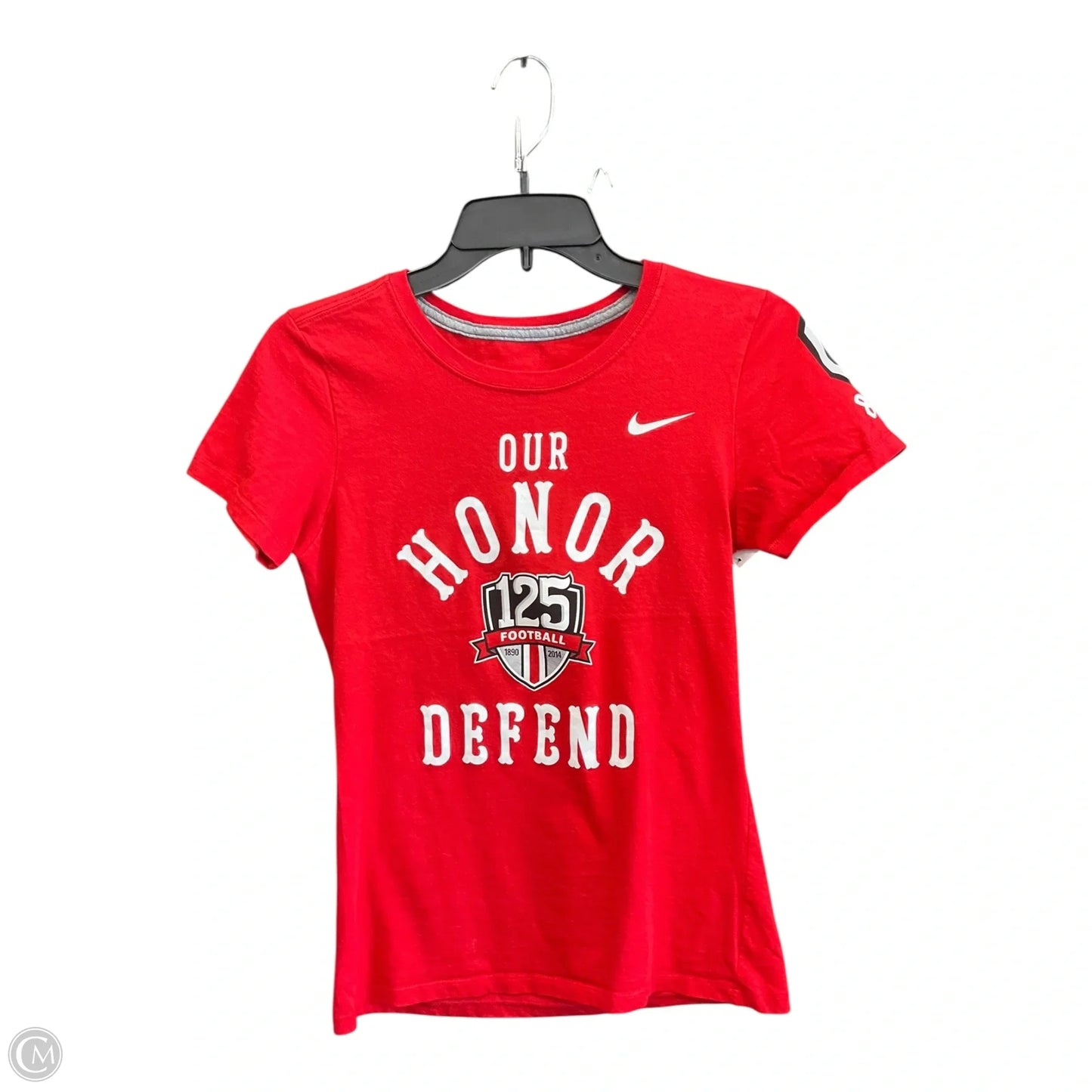 Athletic Top Short Sleeve By Nike Apparel In Red, Size: S