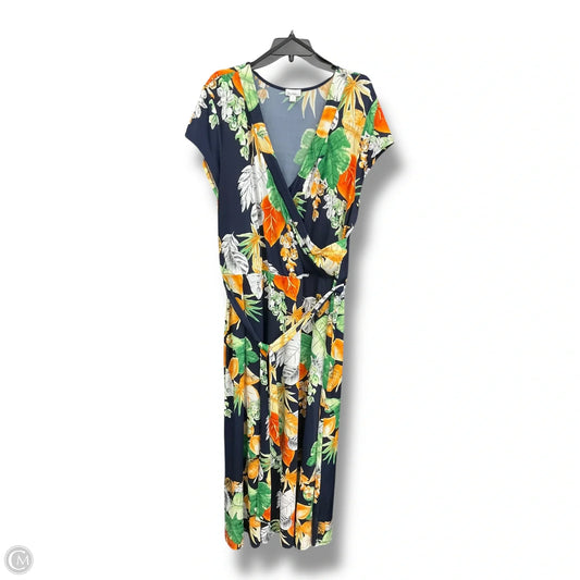 Dress Casual Maxi By Olivia Matthews In Floral Print, Size: 3x