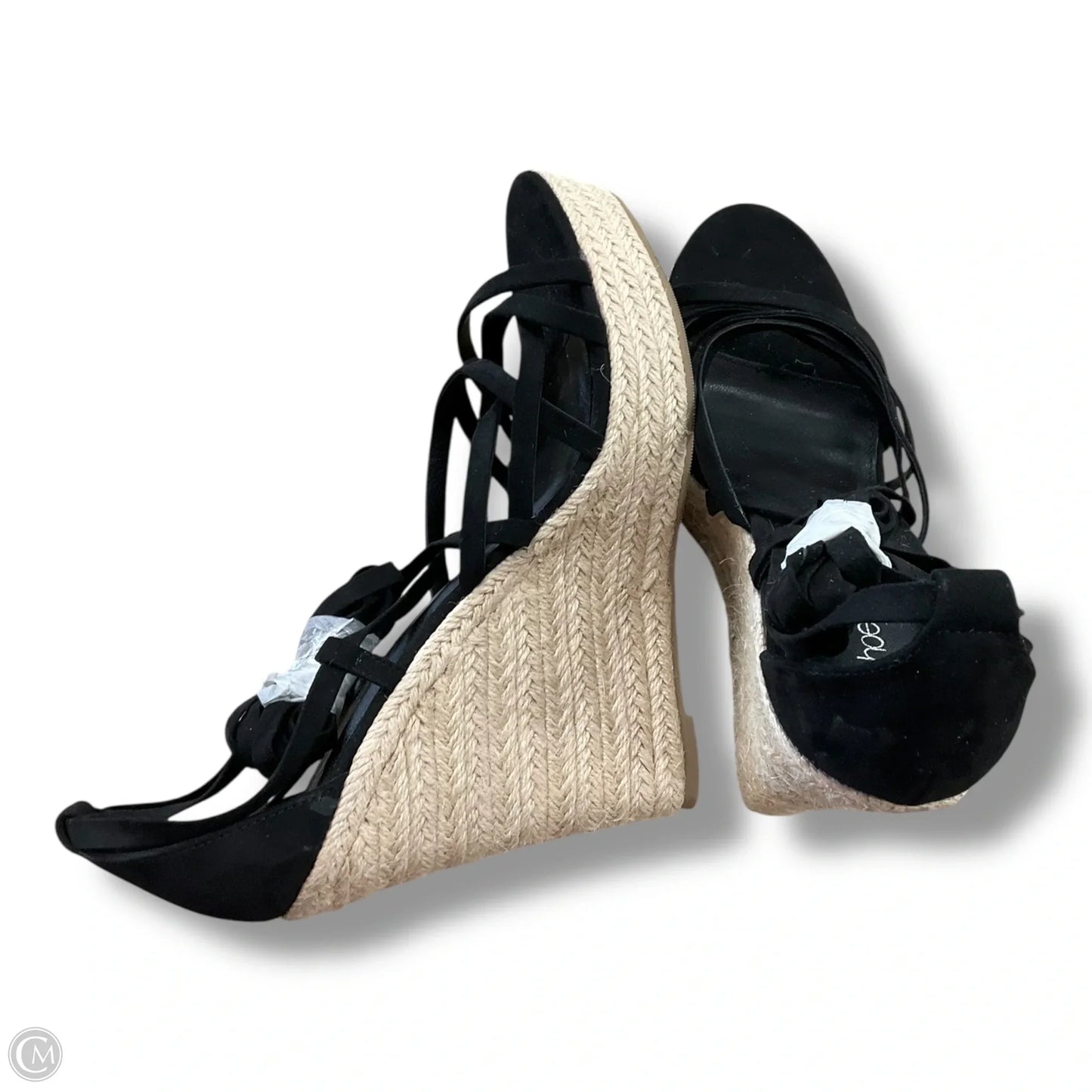 Sandals Heels Wedge By Shoedazzle In Black, Size: 10