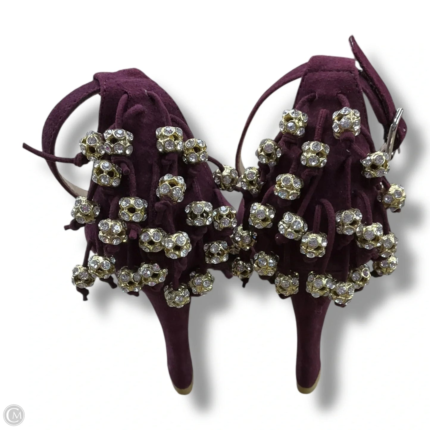 Sandals Heels Stiletto By Bcbgmaxazria In Maroon, Size: 6