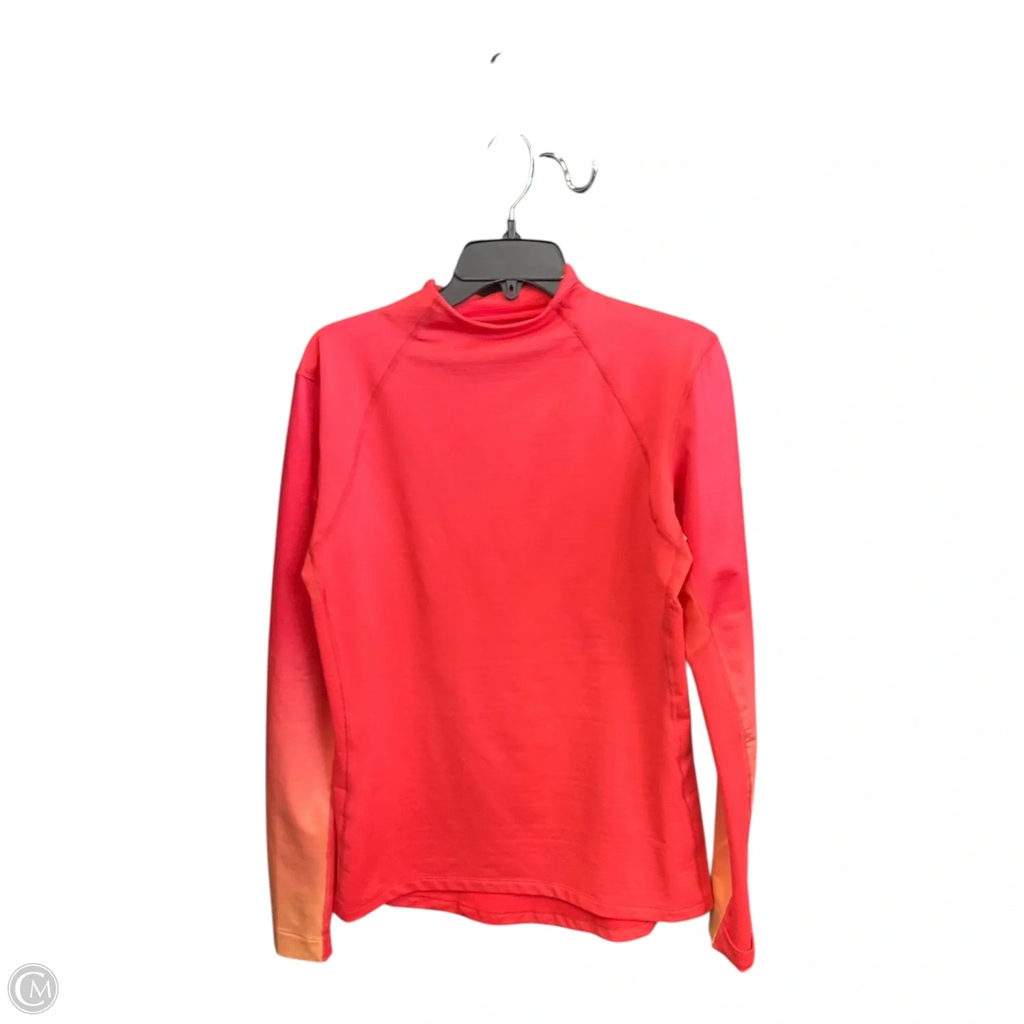 Athletic Top Long Sleeve Collar By Nike Apparel In Coral, Size: Xl