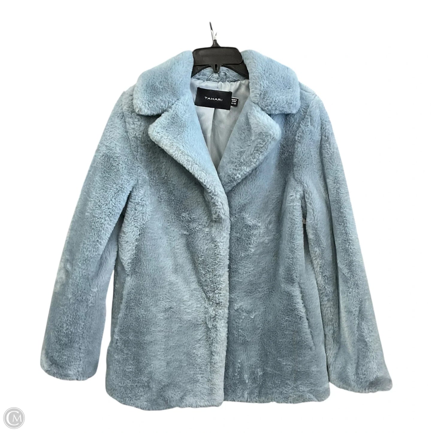 Coat Faux Fur & Sherpa By T Tahari In Grey, Size: S