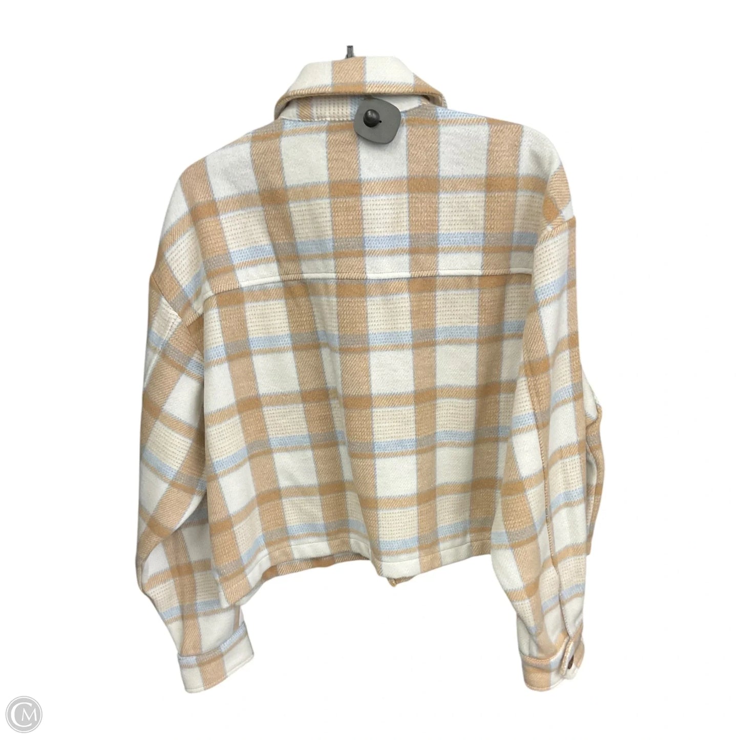 Jacket Shirt By For The Republic In Blue & Cream, Size: Xl