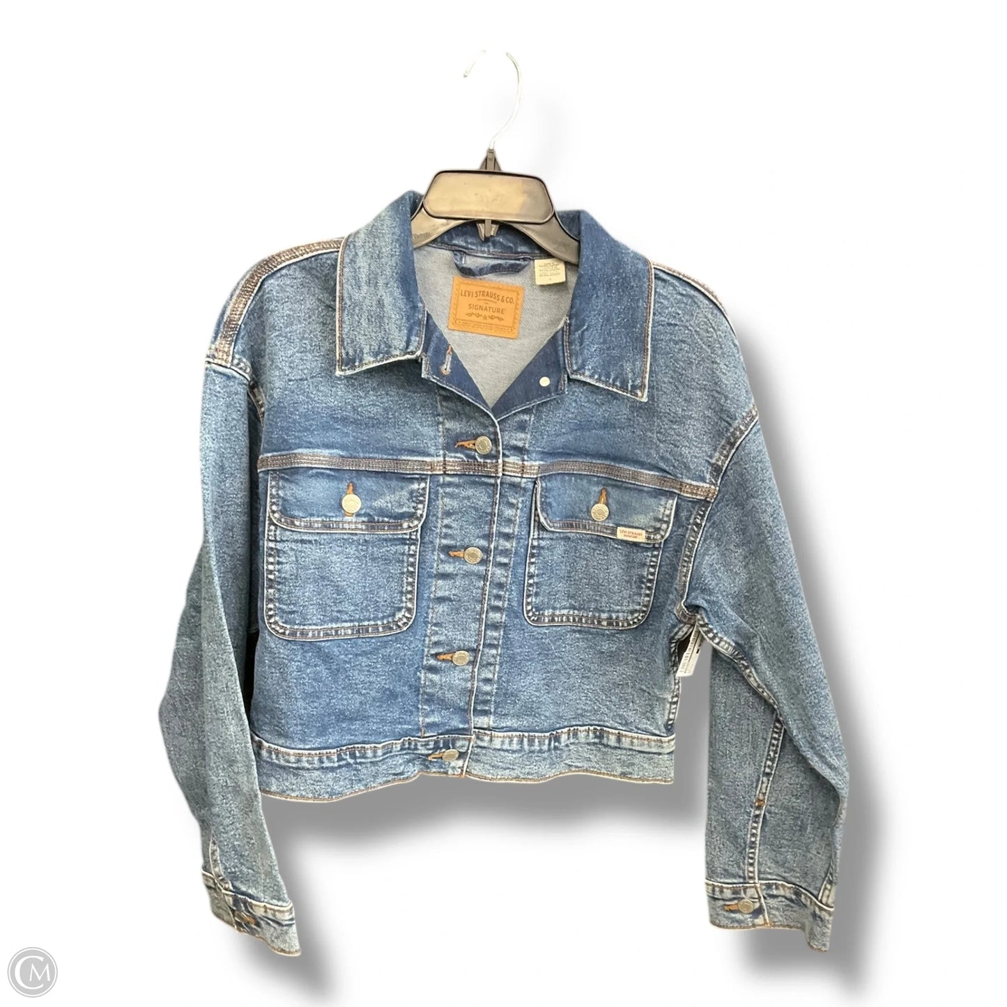 Jacket Denim By Levis In Blue Denim, Size: M