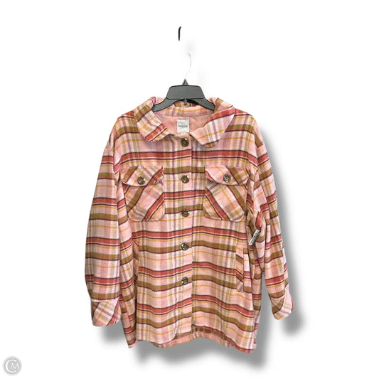 Blouse Long Sleeve By Kensie In Multi-colored, Size: 1x