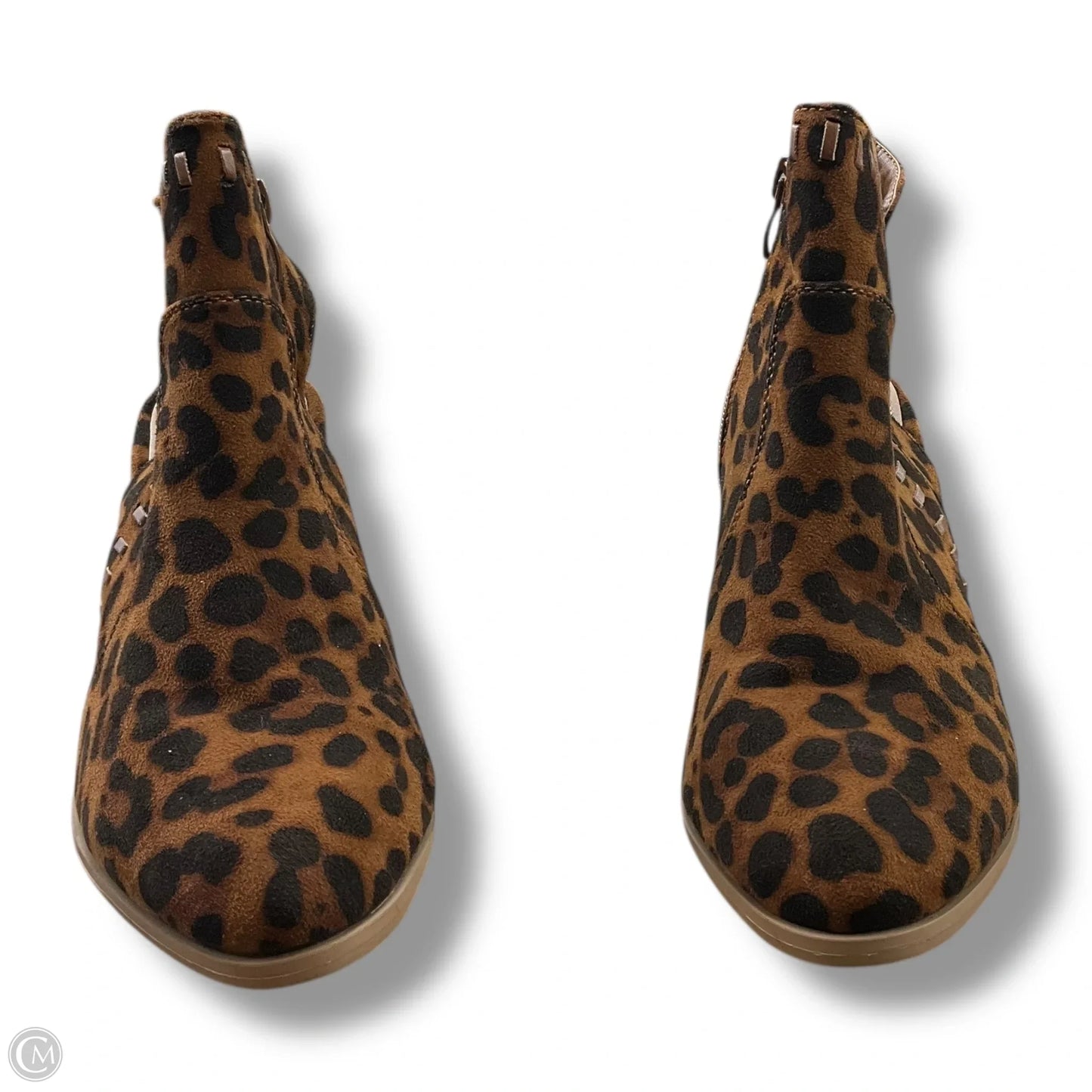 Boots Ankle Heels By Clothes Mentor In Animal Print, Size: 8