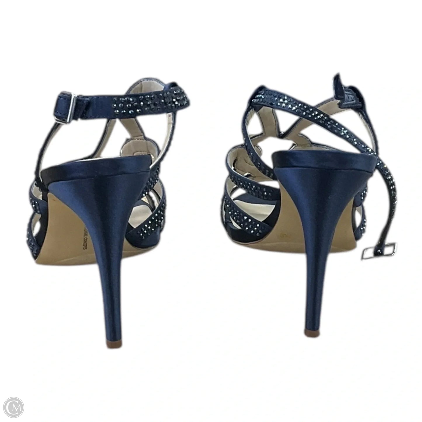 Sandals Heels Stiletto By Inc In Navy, Size: 7.5