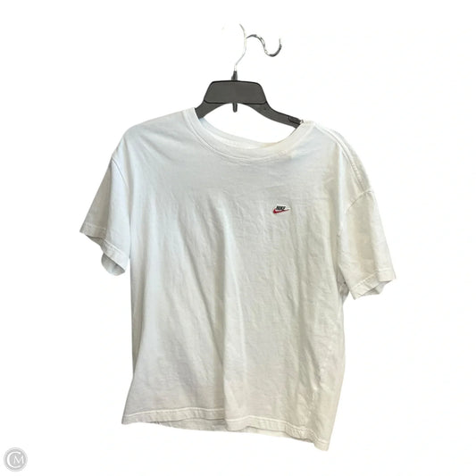 Athletic Top Short Sleeve By Nike Apparel In White, Size: M