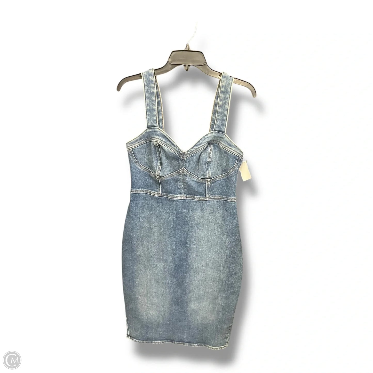 Dress Casual Midi By Express In Blue Denim, Size: M