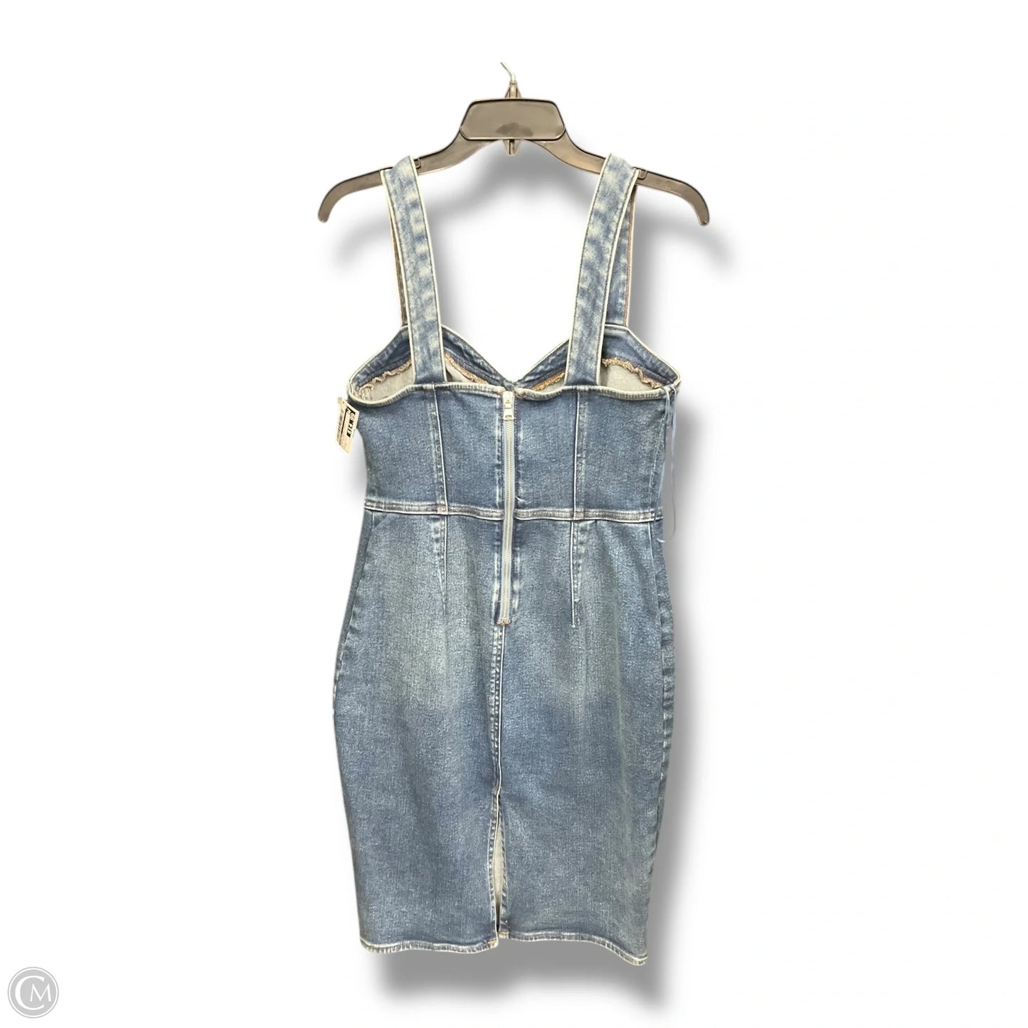 Dress Casual Midi By Express In Blue Denim, Size: M