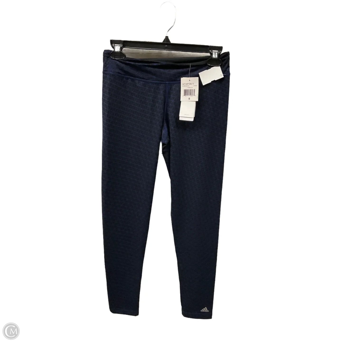 Athletic Leggings By Adidas In Black & Blue, Size: S