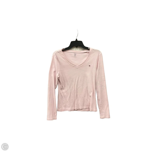 Top Long Sleeve Basic By Tommy Hilfiger In Pink, Size: L