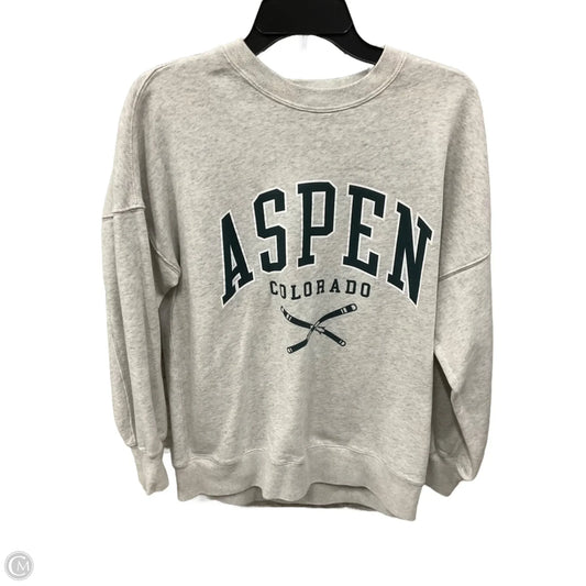 Sweatshirt Crewneck By Abercrombie And Fitch In Grey, Size: M