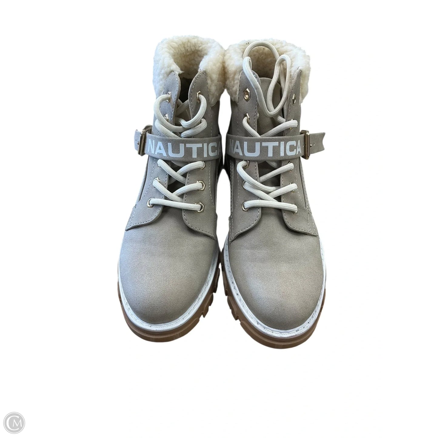 Boots Ankle Flats By Nautica In Beige, Size: 7.5