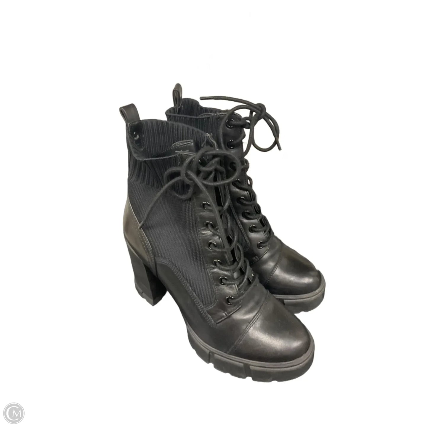 Boots Ankle Heels By Aldo In Black, Size: 8